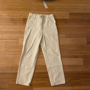 Brandy Melville cream colored cargo pants, size M